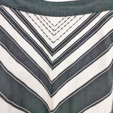 Meadow Rue dramatic zig zag black and white contrast full skirt size 12
