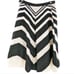 Meadow Rue dramatic zig zag black and white contrast full skirt size 12