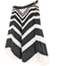 Meadow Rue dramatic zig zag black and white contrast full skirt size 12