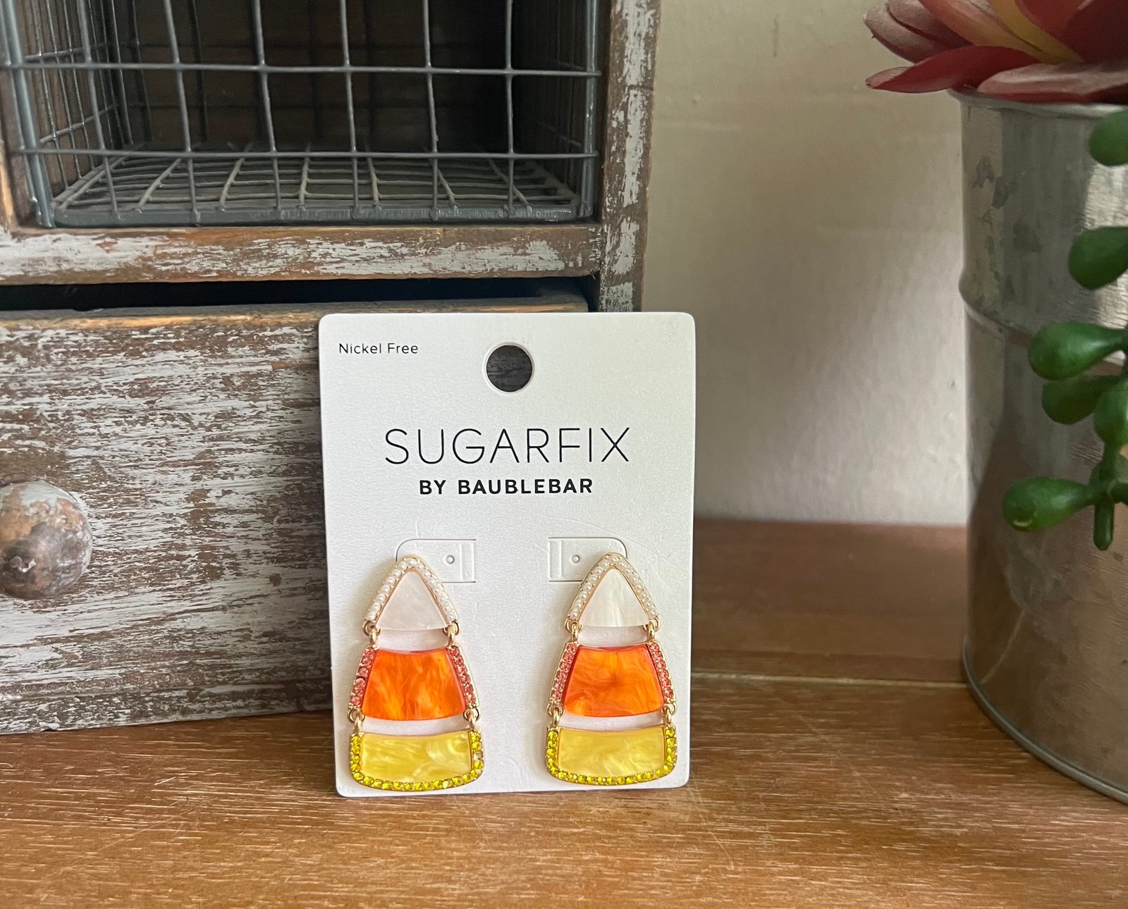 Brand NEW Sugarfix by Baublebar candy corn Drop Earrings