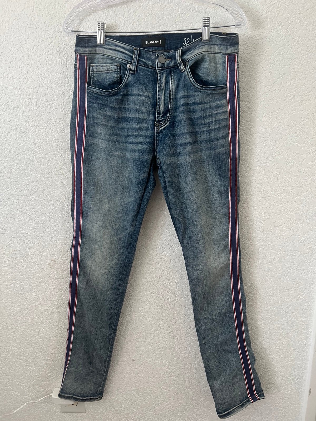BLANKNYC Faded Horatio Side Stripe Blue Jeans Size 32