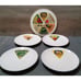Rosanna Cheese Plate Set 5 pc with Storage Box 1 Cheese Board 4 Appetizer Plates