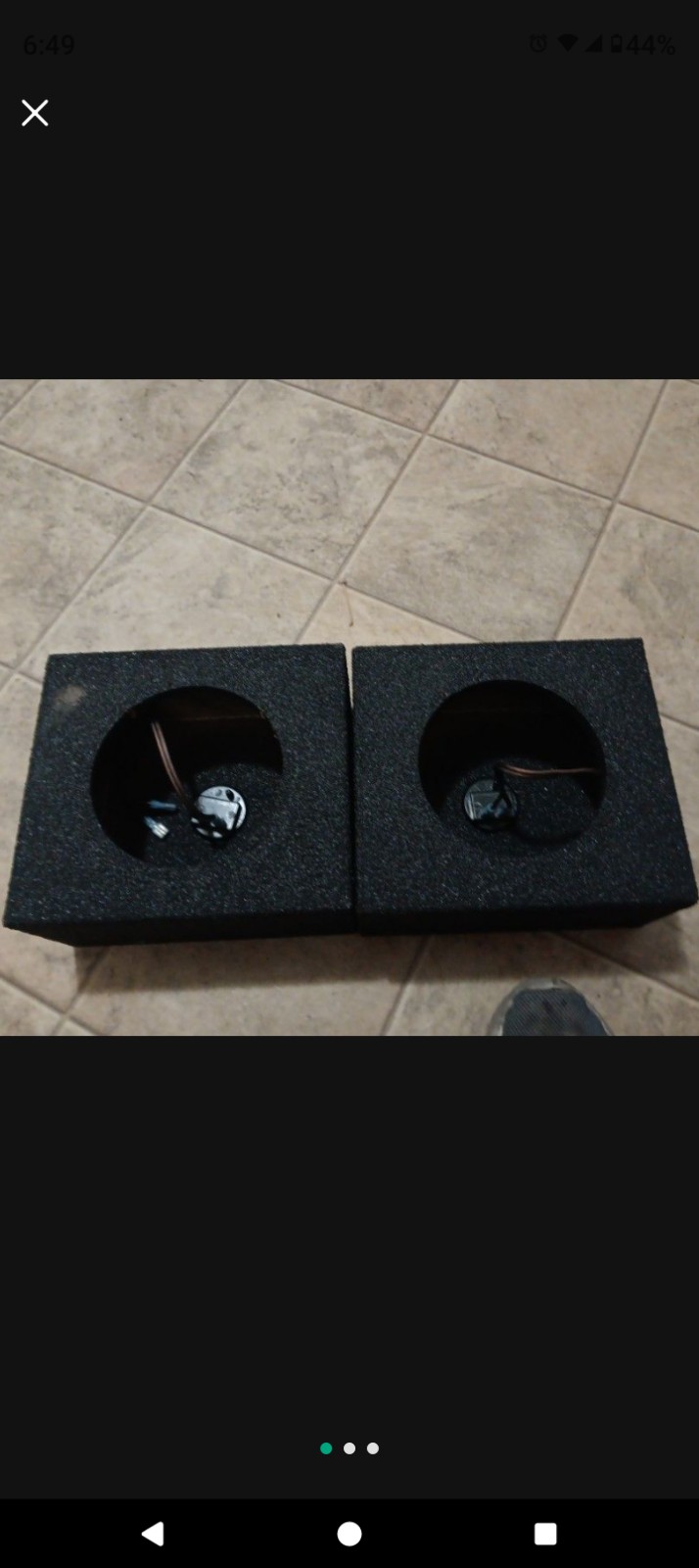 Pair of 6.5 sealed speaker boxes
