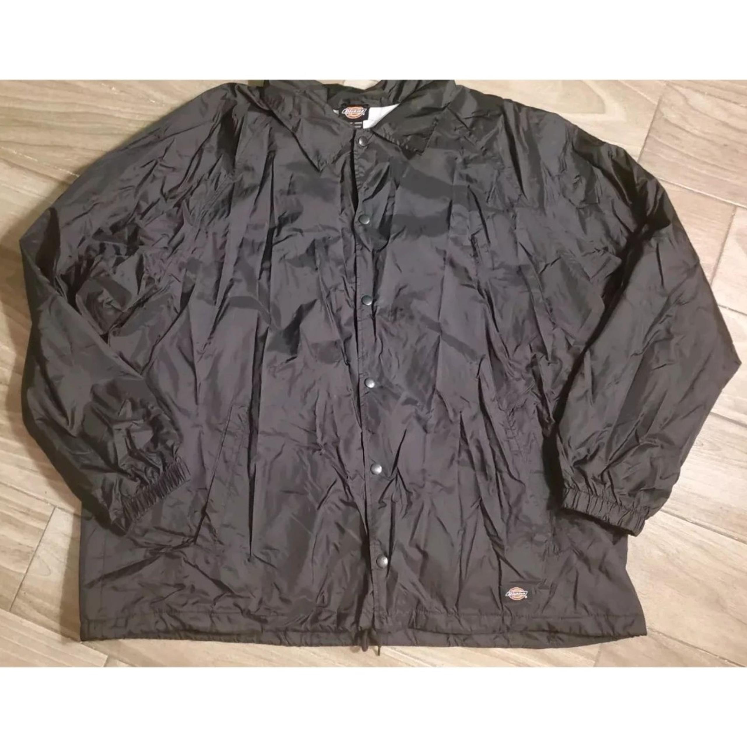 Dickies Men's Jacket Snap Front Windbreaker Water Resistant Jacket Black
