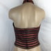 Cache Red & Black Striped Halter Top New 10