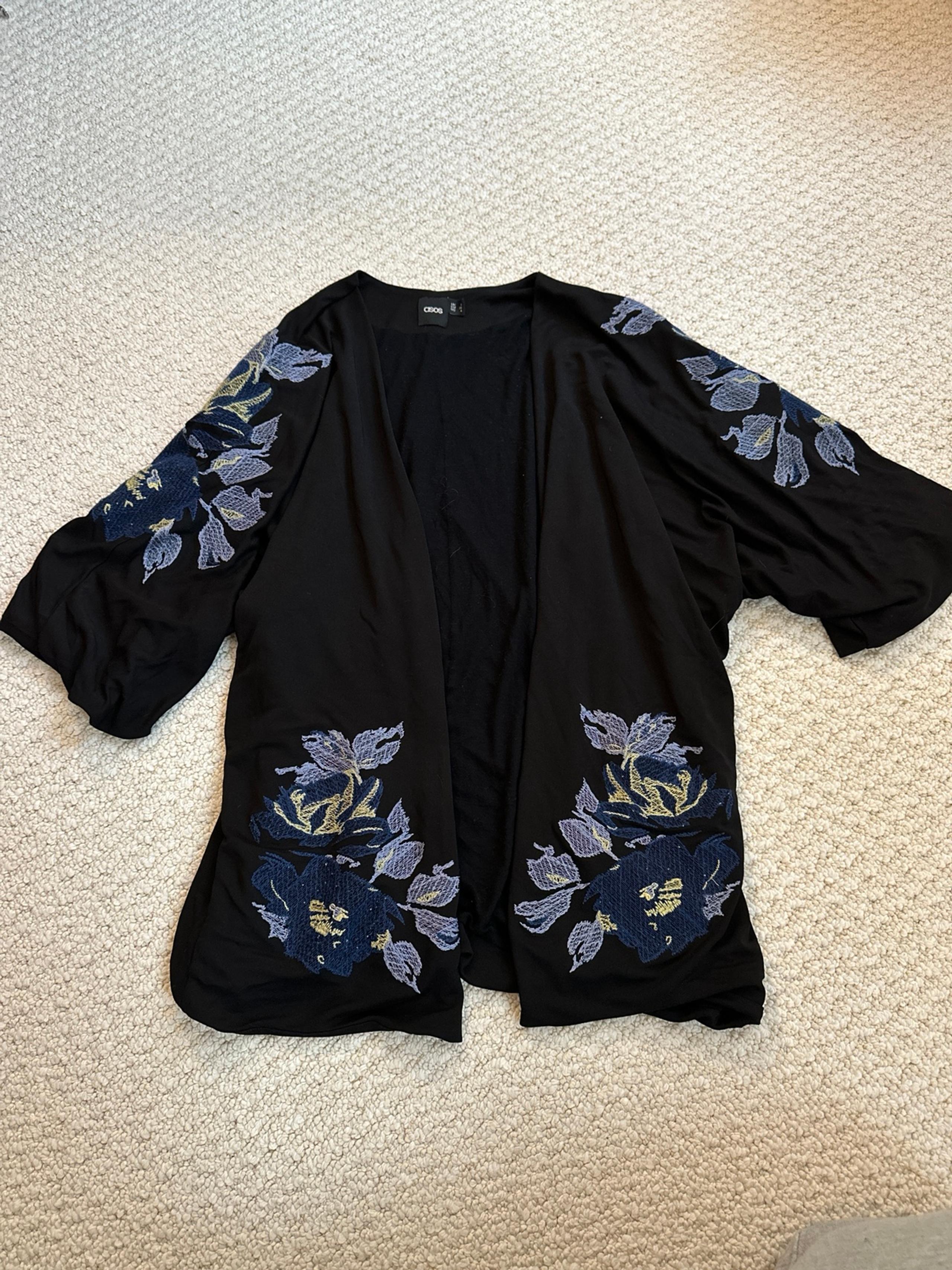 ASOS Embroidered Floral Kimono Cardigan