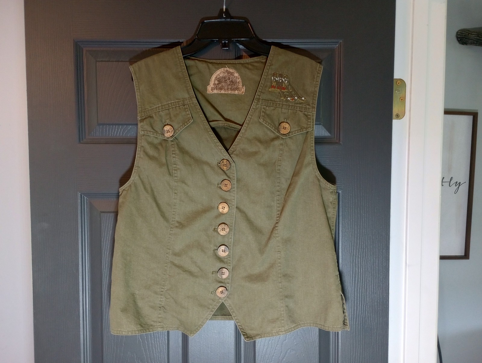 VTG Bavarian German Hunter Green Vest By Julius Lang Intricate Embroidery Small
