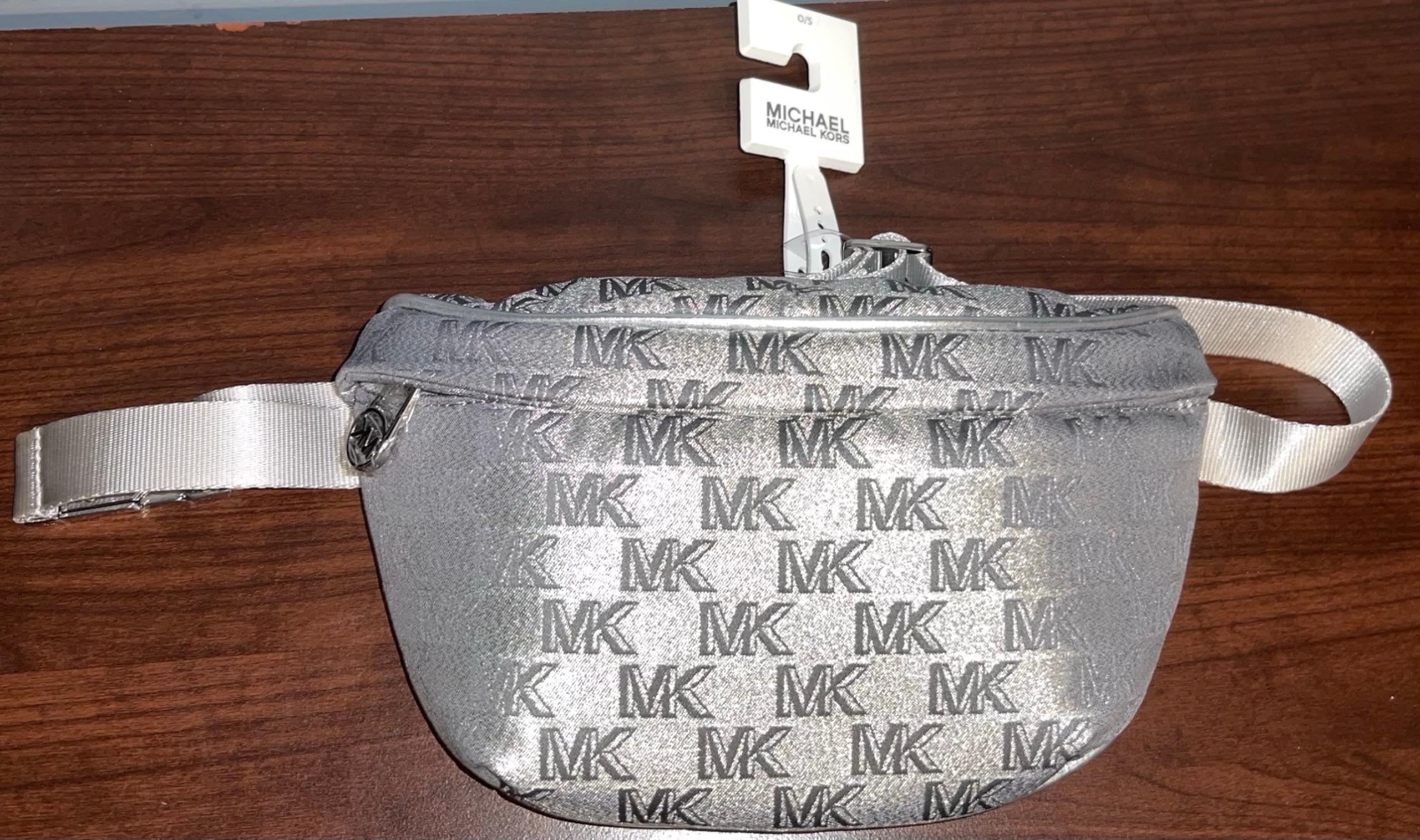 NEW Michael Kors MK Metallic Shimmer Fanny Pack Waist Bag Belt Bag
