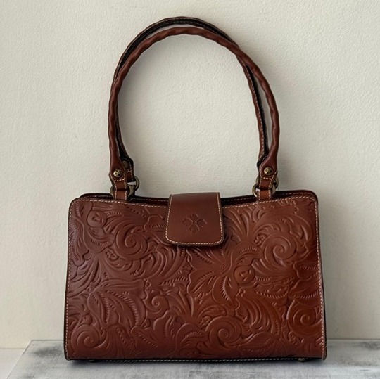 Patricia Nash Burnish Tooled Leather Rienzo Shoulder Handbag Florence*