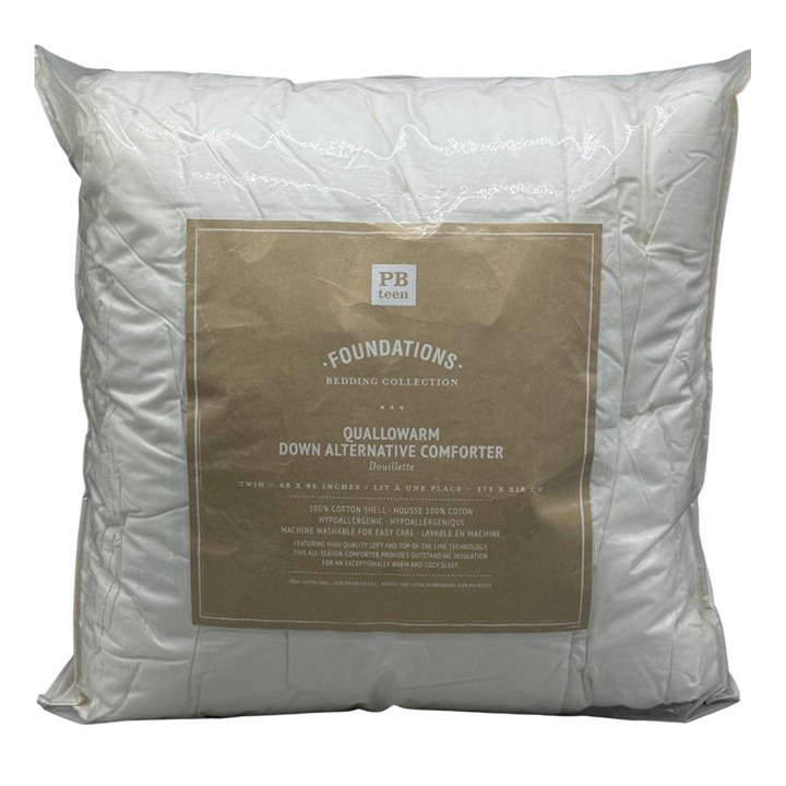 PB teen foundations bedding collection quallowarm comforter twin white READ NEW
