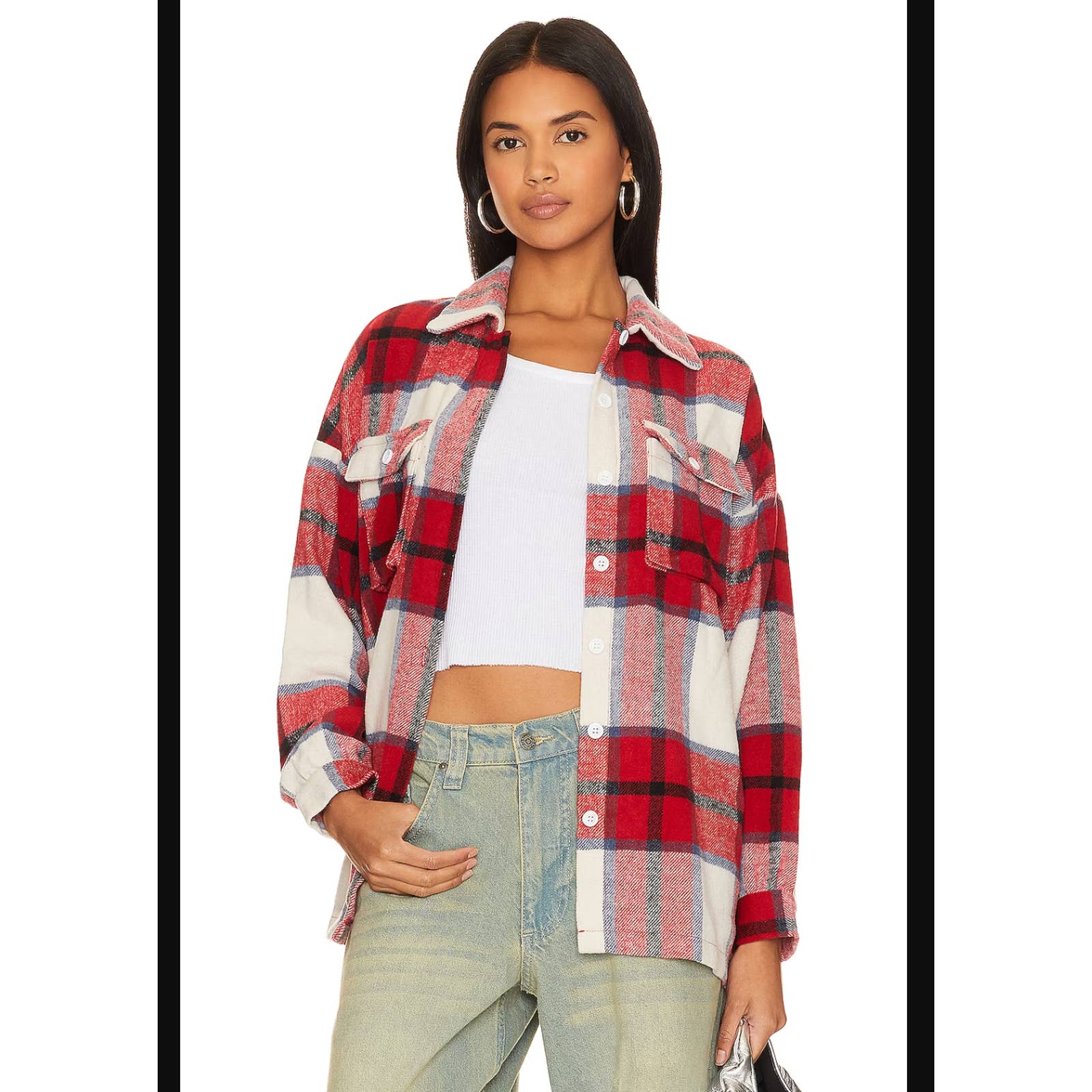 Lovers + Friends / Revolve Kaianna Plaid Flannel Shacket - Size Small - NWT