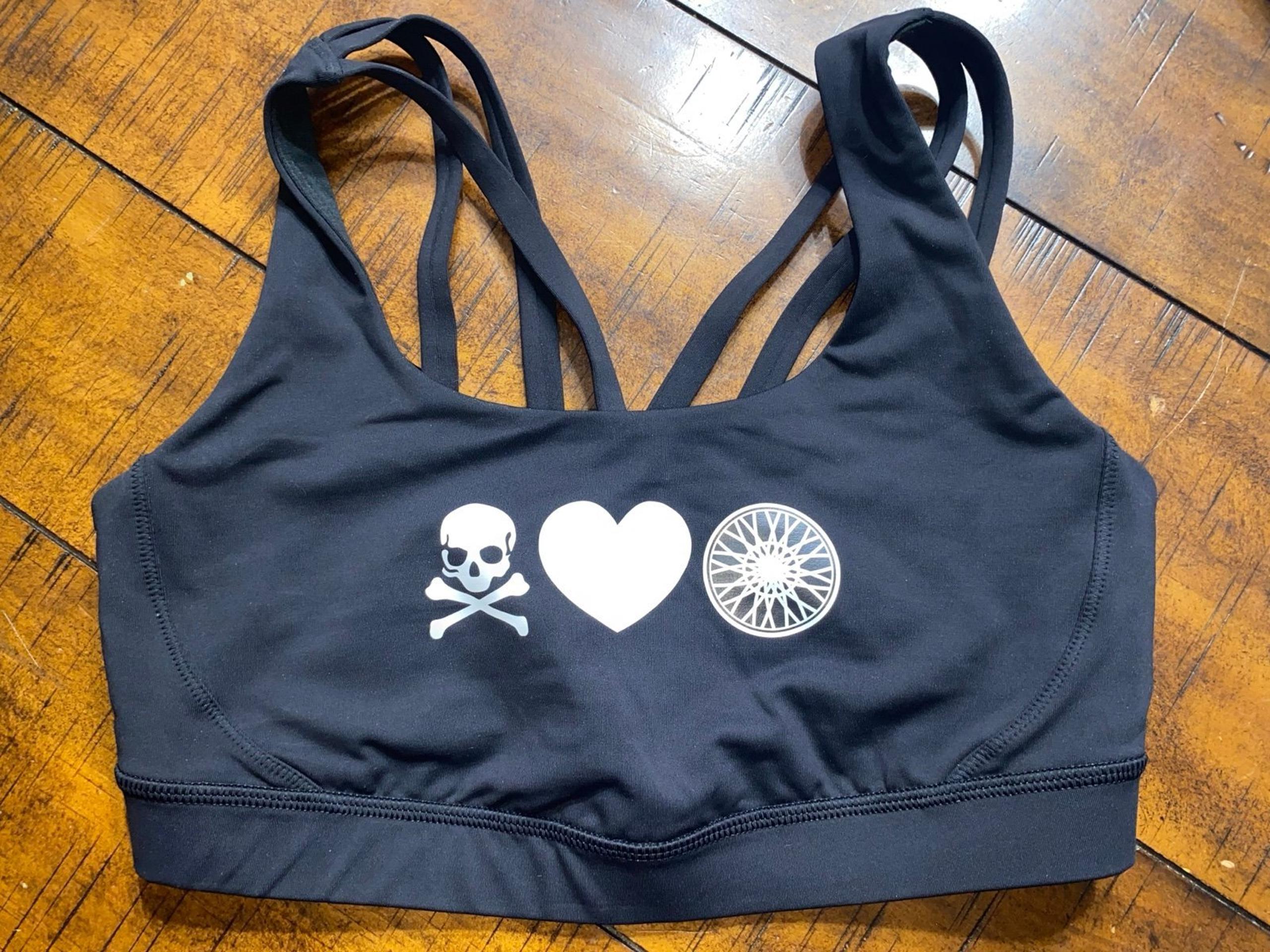 Lululemon x Soulcycle Energy Bra Skull Heart Size 8