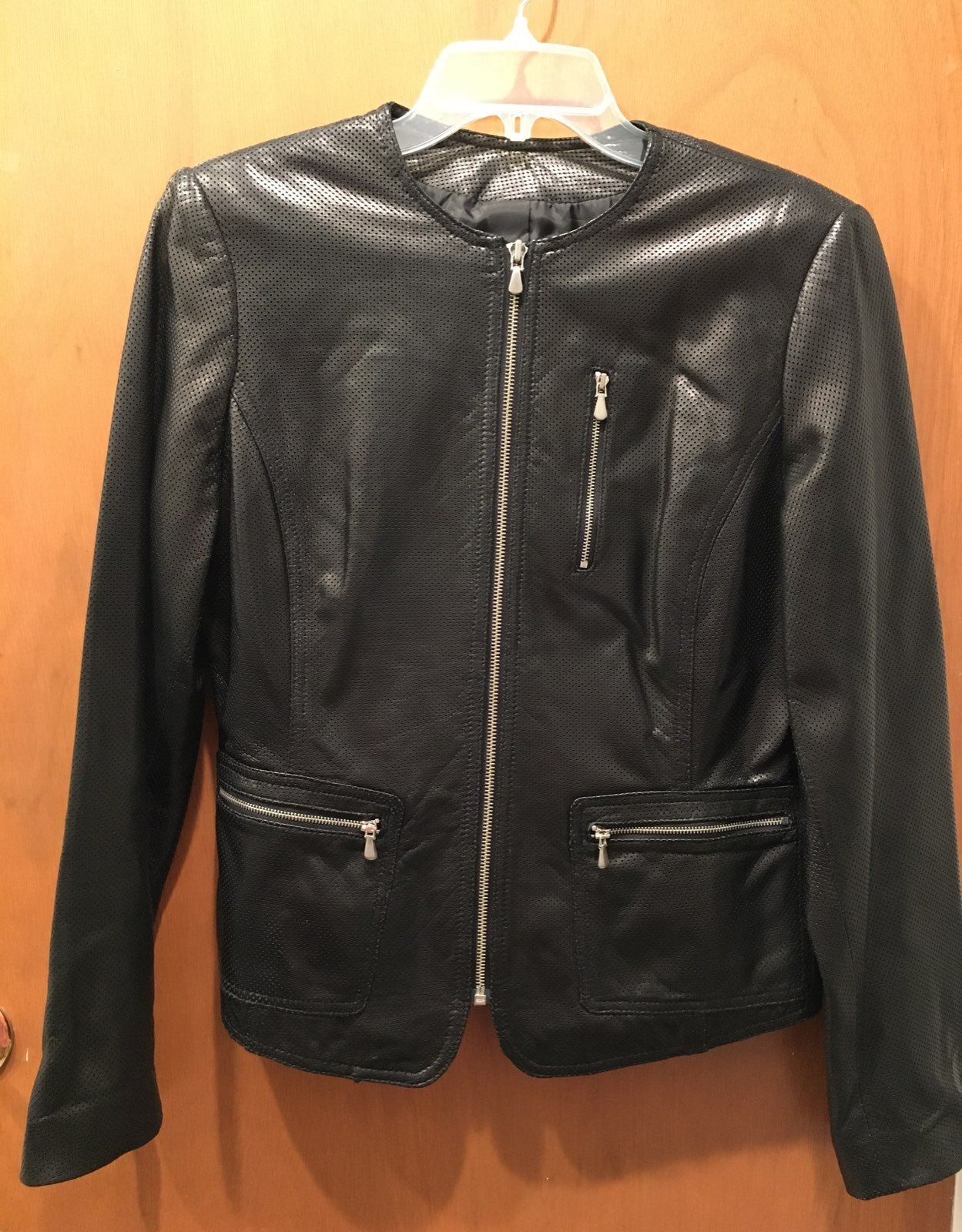 Calvin Klein black leather jacket