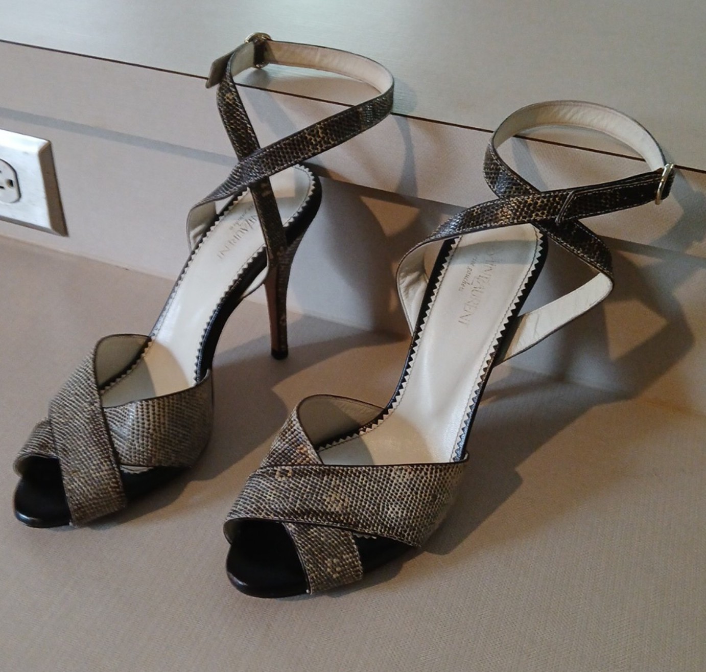 Yves Saint Laurent Strappy Open Toe Heels