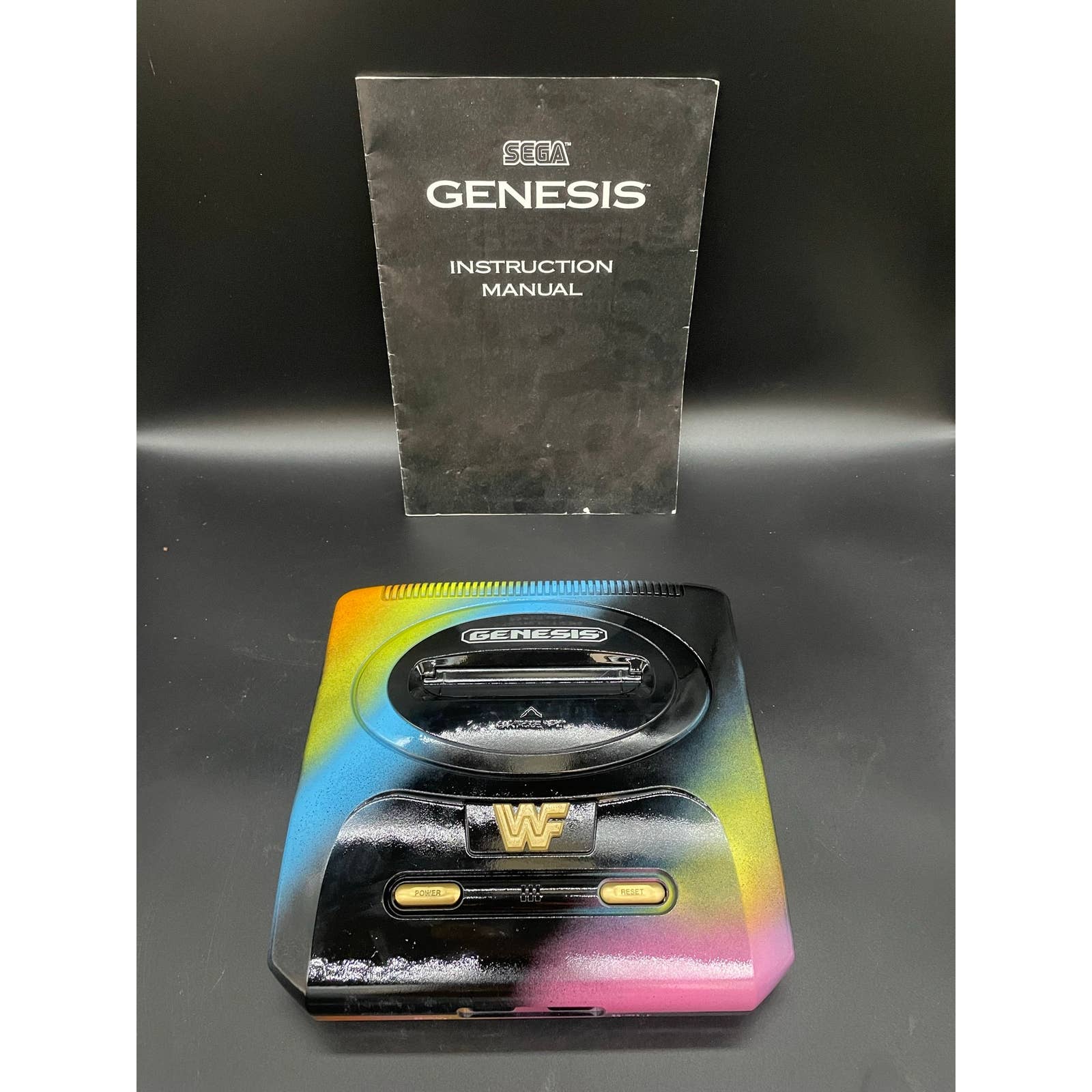 Sega Genesis 2 MK-1631 WWF Themed Console and Manual