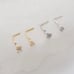 14K White Gold CZ Diamond L-Bend Stud Nose Ring, NWT