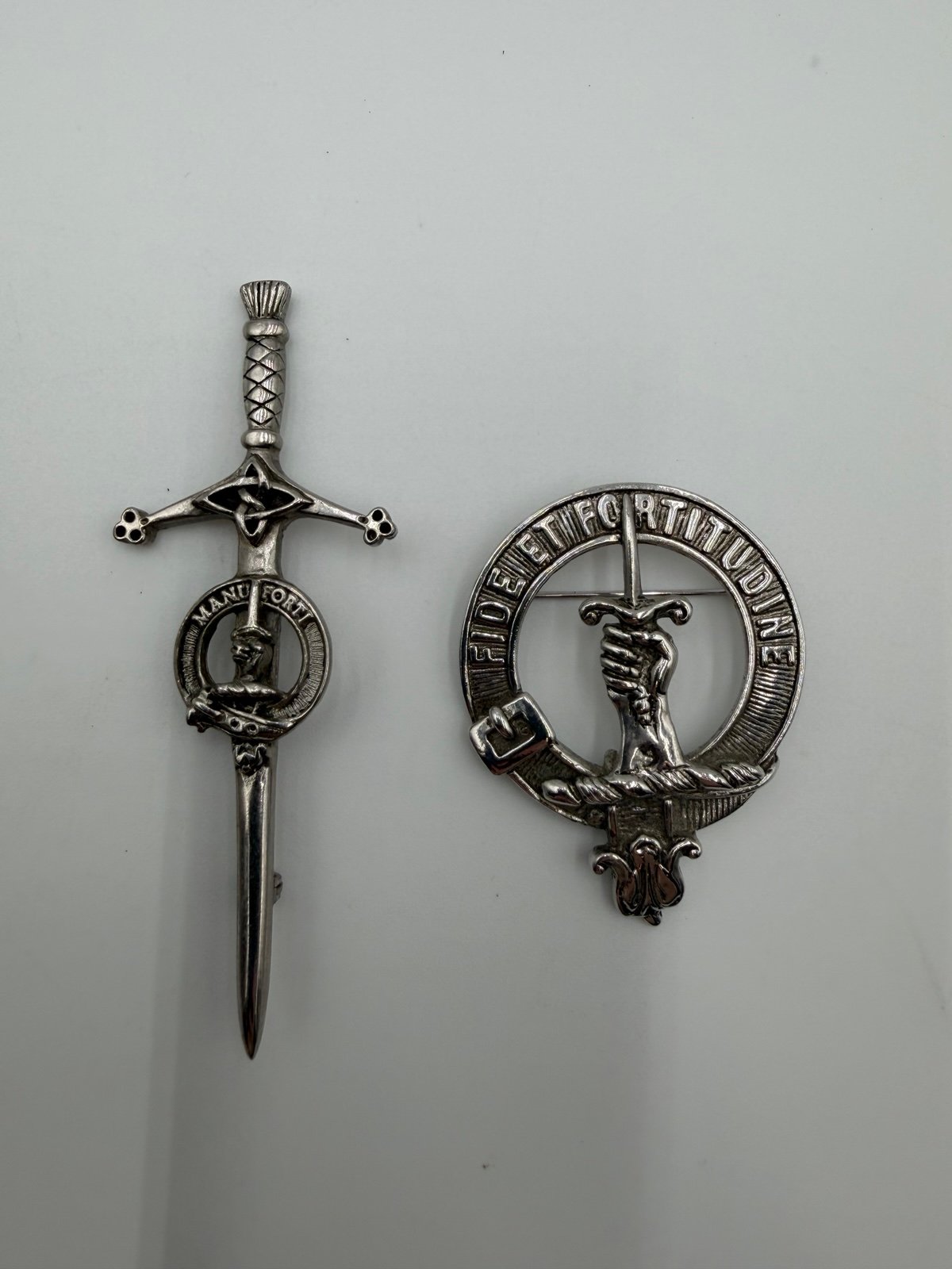 Set of 2 Scottish Clan Kilt Pins
