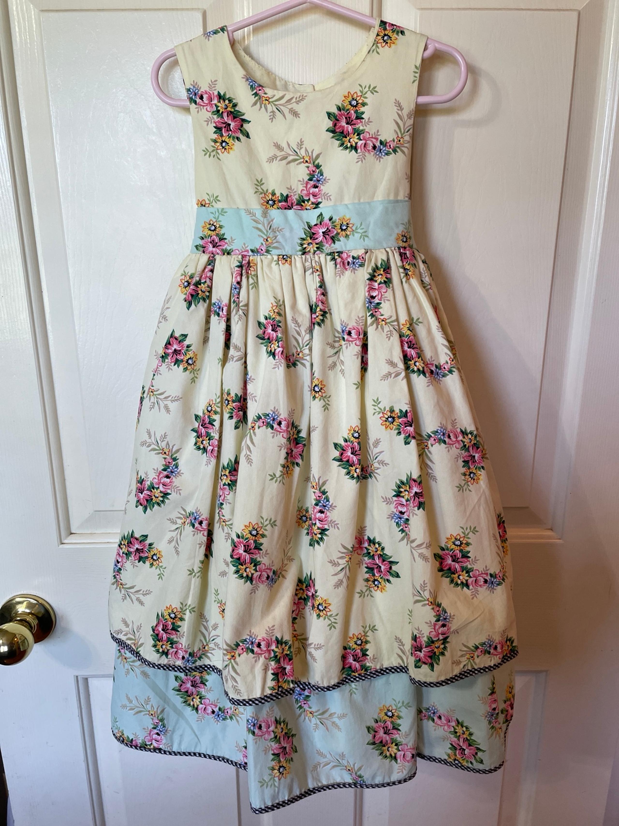 Laura Ashley London 3 Tier Layered Sleeveless Floral Dress-4