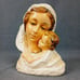 Vintage Madonna & Baby Jesus Sculpture Statue Bust Hand Painted MCM Chalkware