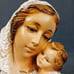 Vintage Madonna & Baby Jesus Sculpture Statue Bust Hand Painted MCM Chalkware