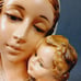 Vintage Madonna & Baby Jesus Sculpture Statue Bust Hand Painted MCM Chalkware