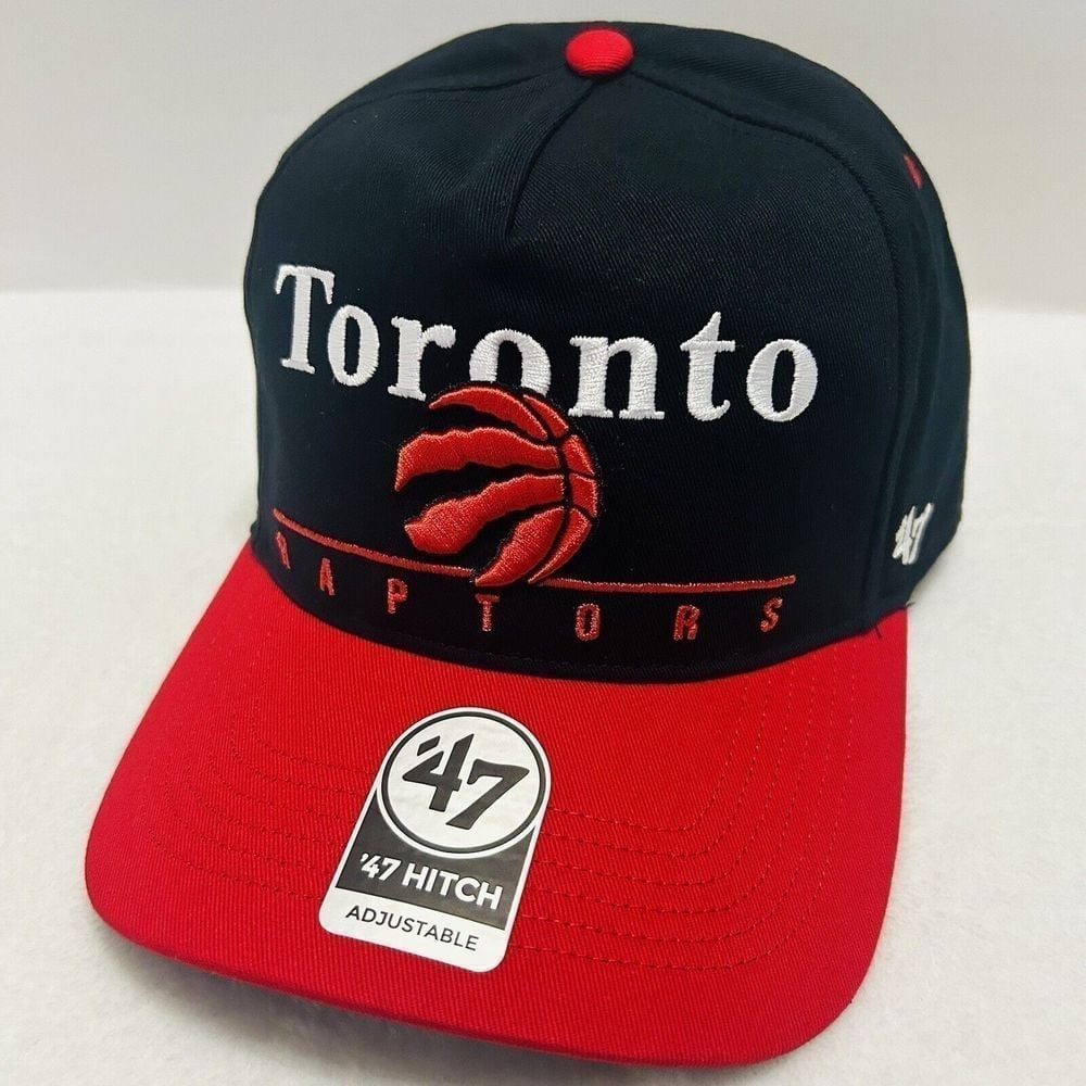 '47 Brand Toronto Raptors Super Hitch Adjustable Hat Cap Snapback Black Red