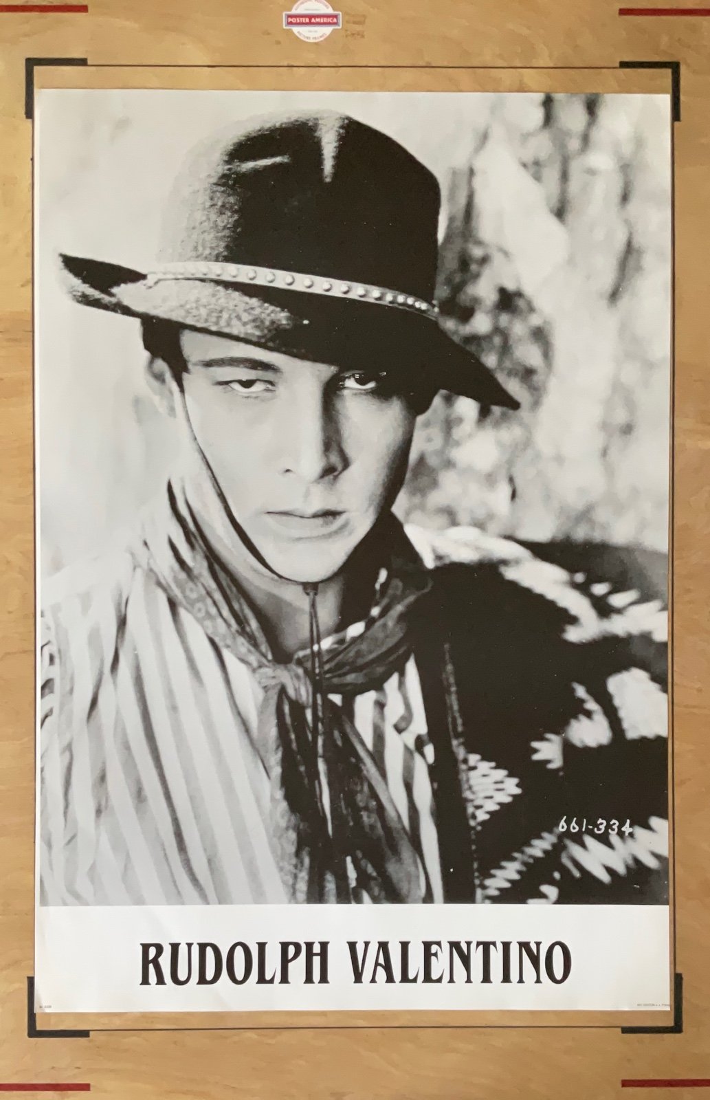 Rudolph Valentino A Sainted Devil Black & White Vintage 80's Poster 24 x 34.25