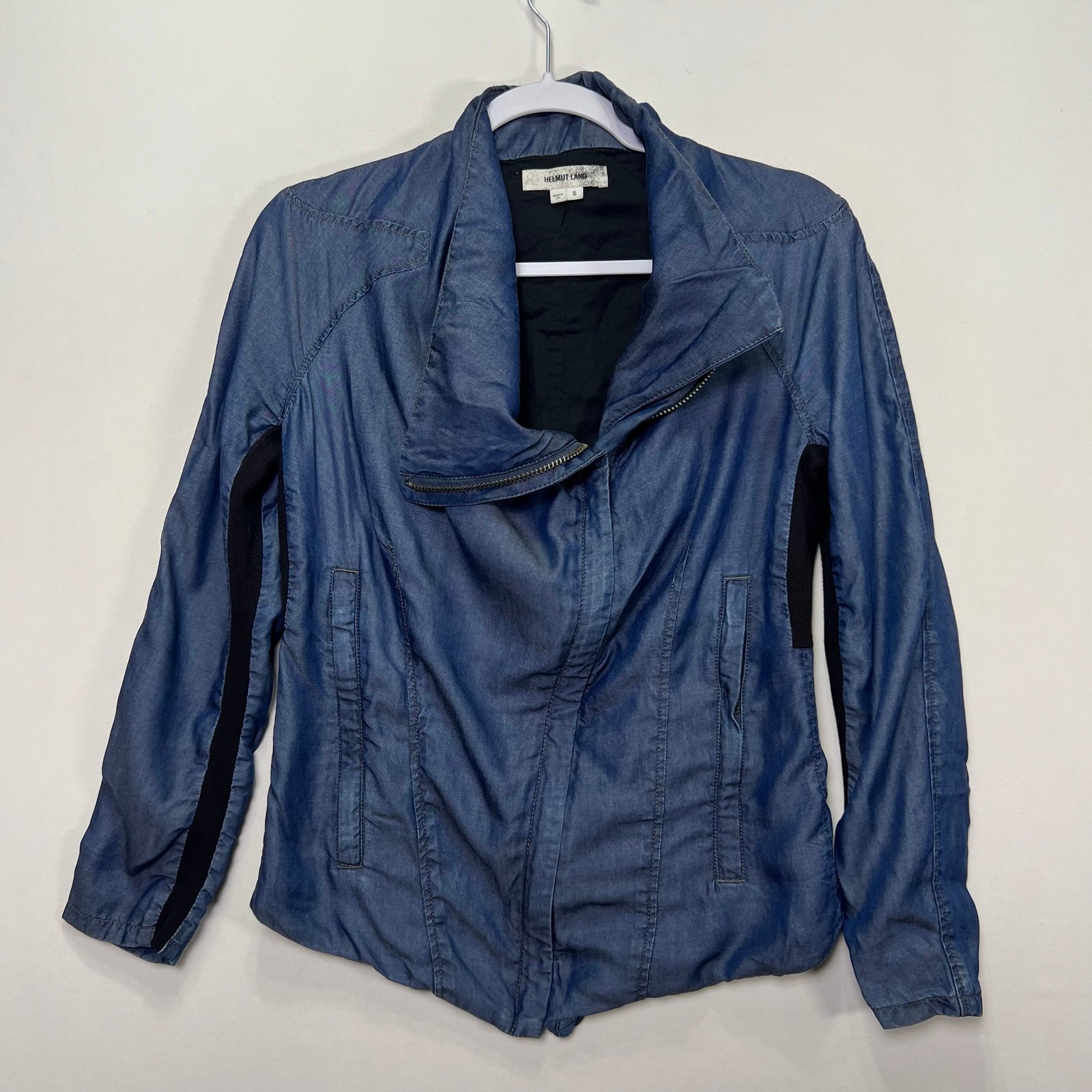 Helmut Lang Asymmetrical Zip Casual Fsshion Jacket Women’s Size Small