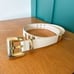 The Limited Women’s 80s Vintage White Pebbled Leather Large Gold Tone Oblong Stu