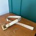 The Limited Women’s 80s Vintage White Pebbled Leather Large Gold Tone Oblong Stu