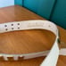The Limited Women’s 80s Vintage White Pebbled Leather Large Gold Tone Oblong Stu