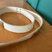 The Limited Women’s 80s Vintage White Pebbled Leather Large Gold Tone Oblong Stu