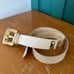 The Limited Women’s 80s Vintage White Pebbled Leather Large Gold Tone Oblong Stu