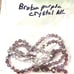 Vintage purple crystals on a 29 broken necklace. 1264