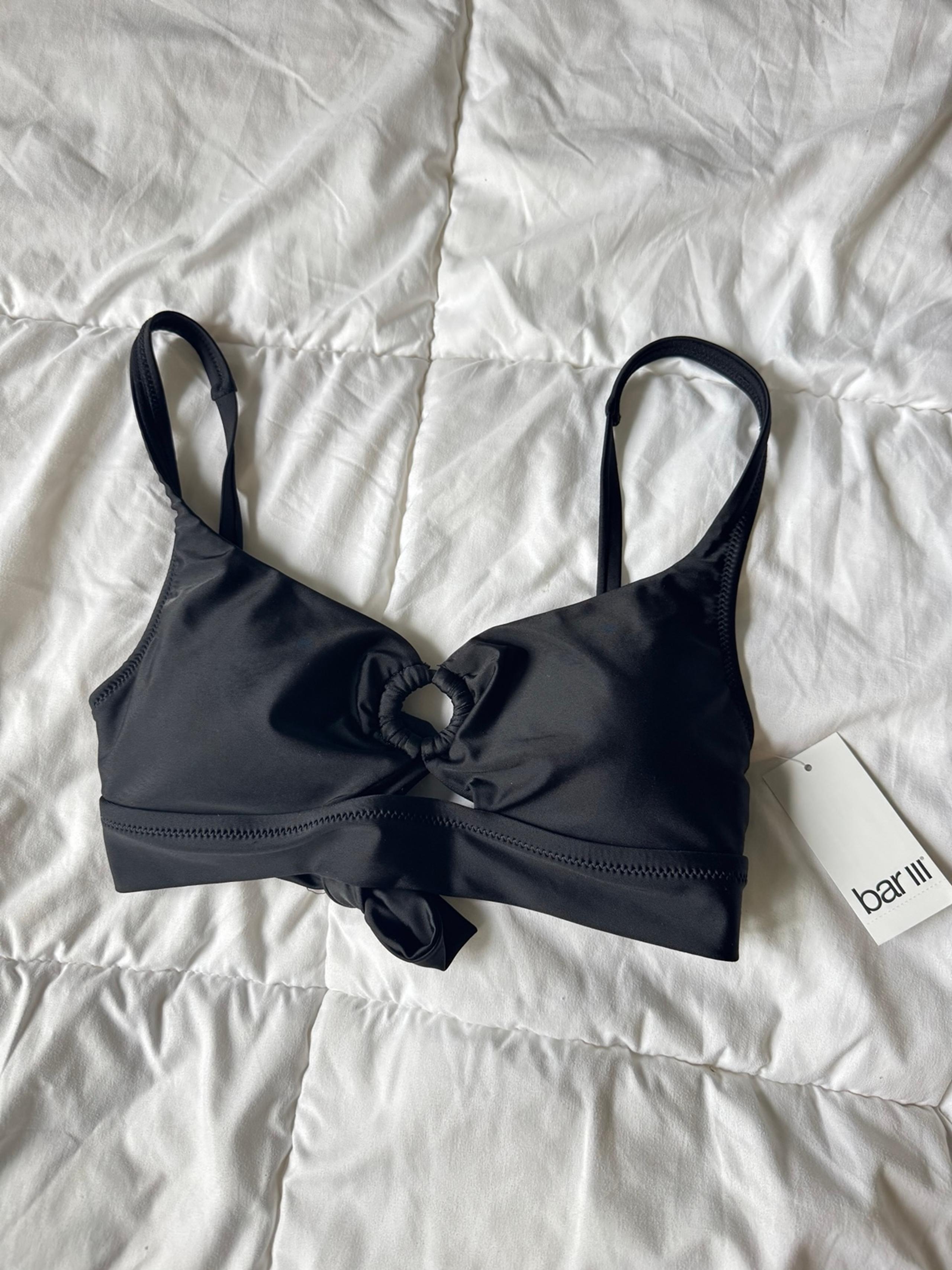 S Bar III Keyhole Black Bikini Top - NWT