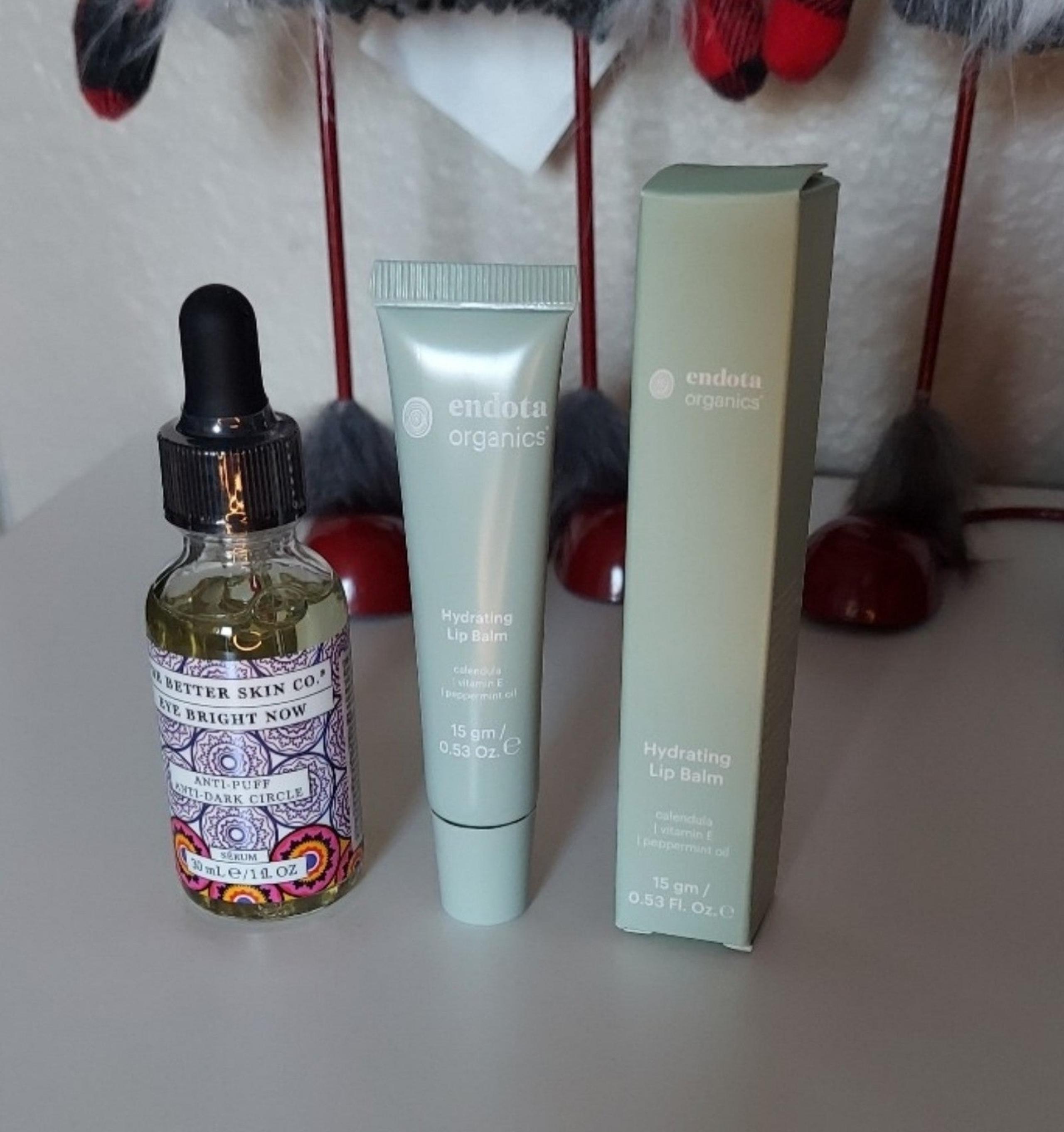 THE BETTER SKIN CO. EYE BRIGHT NOW + endota oragincs hydrating lip balm