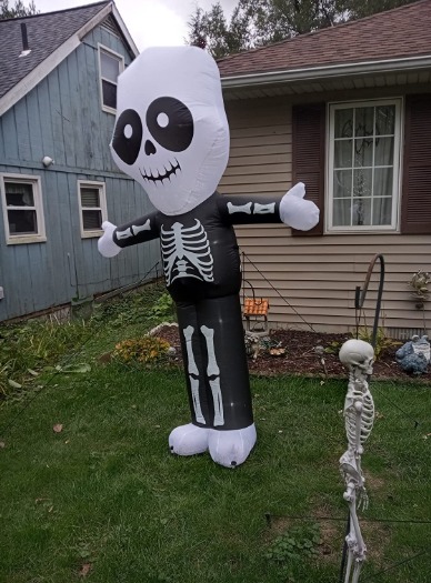 8 FT Halloween Inflatables Decoration Large Grim Reaper Skull Ghost Halloween
