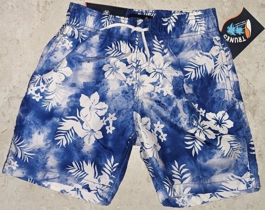 Trunks Surf & Swim Boy's Tie-Dye Tropical Swim Trunk Shorts