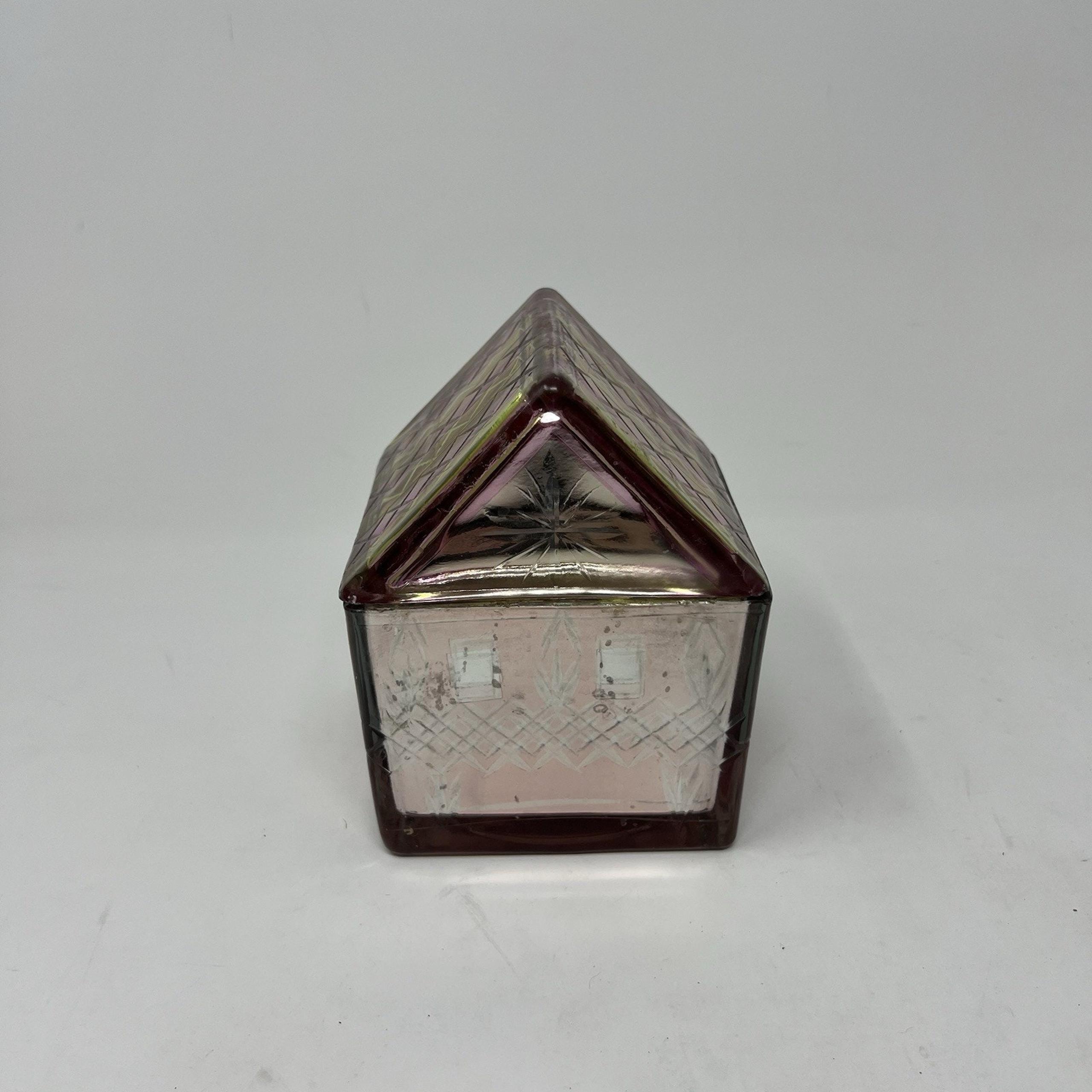 Anthropologie Snowflake House Evergreen & Embers Fragranced Cut Glass Candle