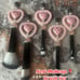 #M24 Pink Double Checkered Hearts Makeup Brush Set