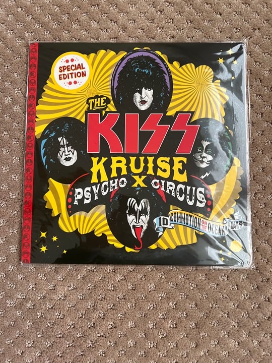 Kiss Kruise X Psycho Circus Etched Silver Vinyl and Poster