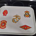 Vintage USMC Fiberglass Chowhall Camtray