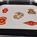Vintage USMC Fiberglass Chowhall Camtray