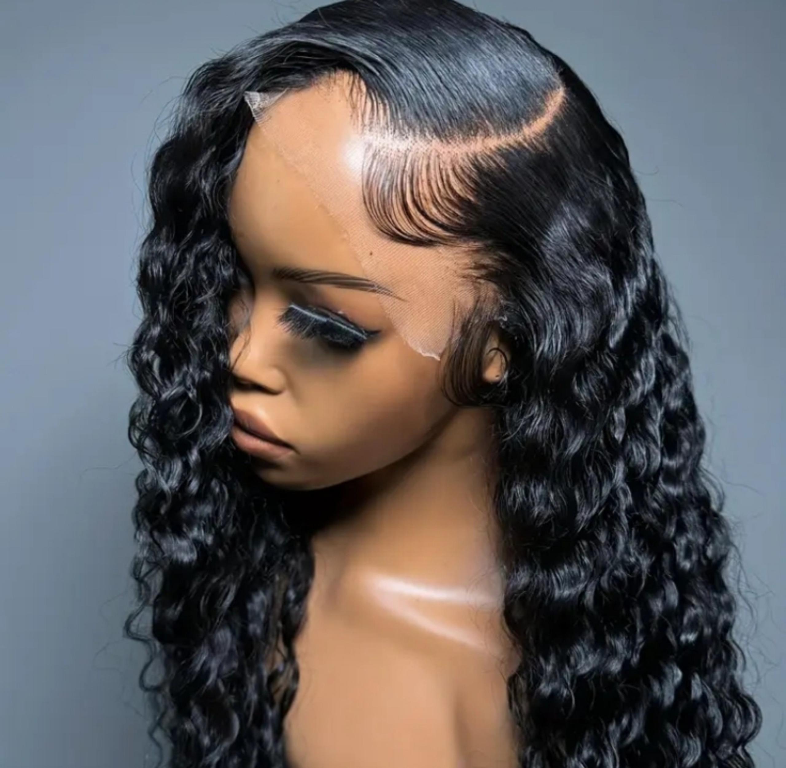 26" Long Black Curly Wig for Women - 13x4 HD Lace Front, Pre-Plucked, Glueless