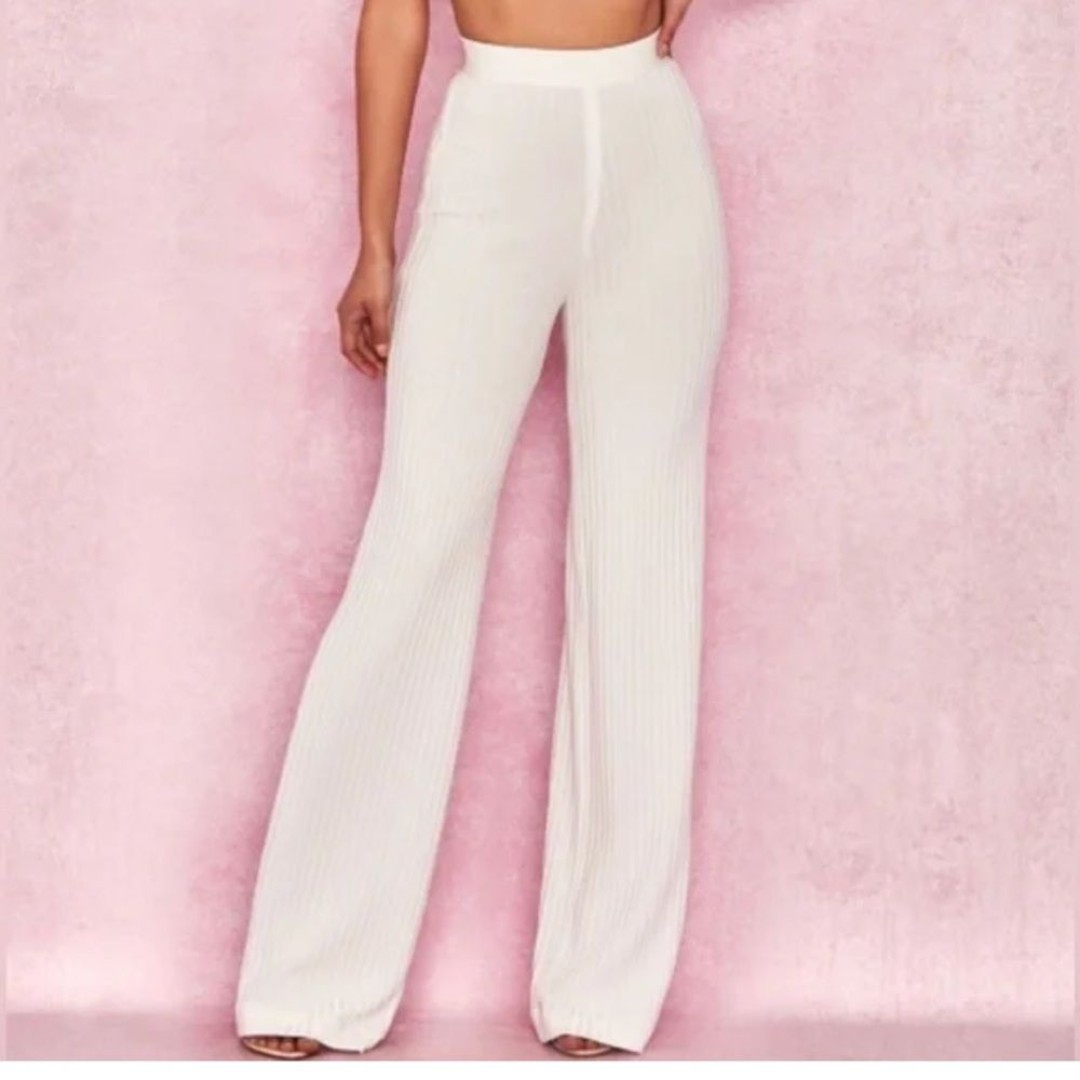 House of CB Rowena white bandage trouser pants small new