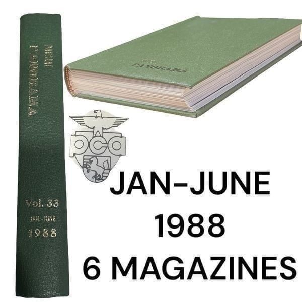 Porsche Panoramic Hardcover Bounded Magazines Vintage 1988 JAN-JUNE PCA