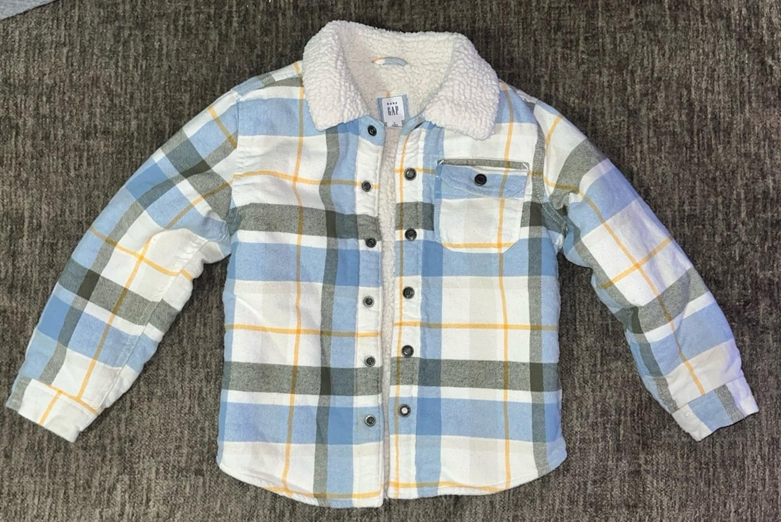 Boys Plaid Sherpa Lined Jacket