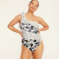 J. Crew One Piece Mixed Magnolia Swimsuit