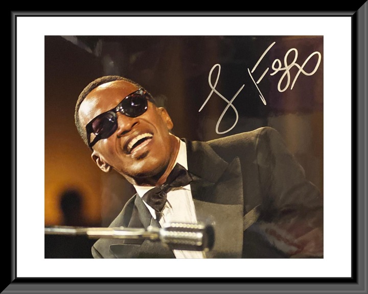 Jamie Foxx autographed Ray movie photo