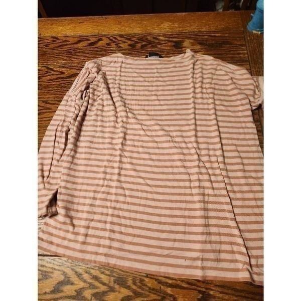 Hatch Maternity Women's THE LONGSLEEVE TEE Striped Pink Size 0 (XS)